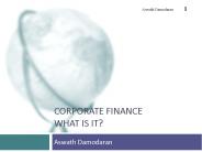 Corporate Finance What is it?
