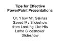 Tips for Effective PowerPoint Presentations PowerPoint PPT Presentation