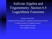 Sullivan%20Algebra%20and%20Trigonometry:%20Section%206.4%20Logarithmic%20Functions