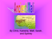 By Chris, Kareena, Matt, Sarah, and Sydney