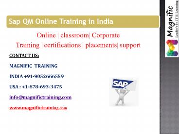 sap qm online training