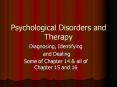 Psychological Disorders and Therapy PowerPoint PPT Presentation