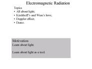 Electromagnetic Radiation