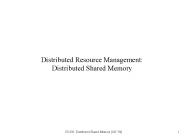 Distributed Resource Management: Distributed Shared Memory