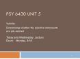 PSY 6430 Unit 5 PowerPoint PPT Presentation