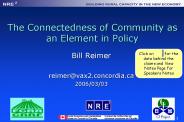 The Connectedness of Community as an Element in Policy