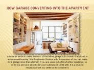 How garage converting into the apartment