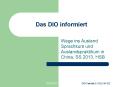 Das DIO informiert PowerPoint PPT Presentation