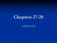 Chapters 27-28