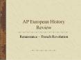 AP European History Review PowerPoint PPT Presentation