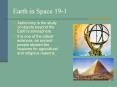 Earth in Space 19-1 PowerPoint PPT Presentation