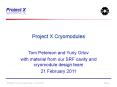 Project X Cryomodules PowerPoint PPT Presentation