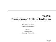 CS 4700: Foundations of Artificial Intelligence