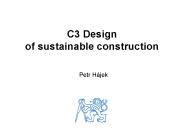 C3 Design of sustainable construction