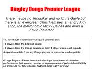 Bingley Congs Premier League