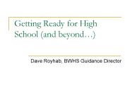 Getting Ready for High School (and beyond