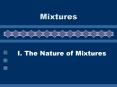 I. The Nature of Mixtures PowerPoint PPT Presentation