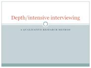 A Qualitative research method