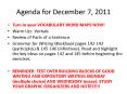 Agenda for December 7, 2011 PowerPoint PPT Presentation