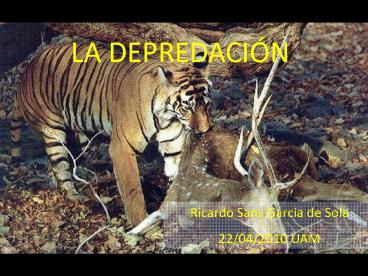 LA DEPREDACI