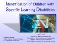 MEGA 2014 Identification of Specific Learning Disability PowerPoint PPT Presentation