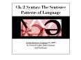 Ch. 2 Syntax: The Sentence Patterns of Language PowerPoint PPT Presentation