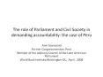 The role of Parliament and Civil Society in demanding accountability: the case of Peru PowerPoint PPT Presentation