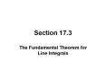 The Fundamental Theorem for Line Integrals PowerPoint PPT Presentation