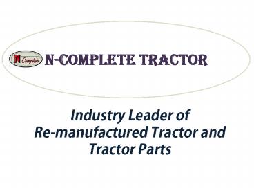 Kubota Tractor Parts at N-Complete Parts Inc