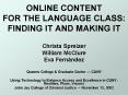 ONLINE CONTENT FOR THE LANGUAGE CLASS: FINDING IT AND MAKING IT PowerPoint PPT Presentation