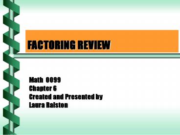 FACTORING REVIEW
