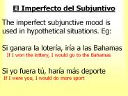 El Imperfecto del Subjuntivo