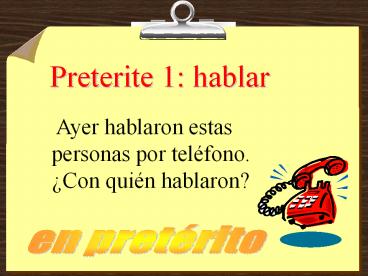 preterite tense 1