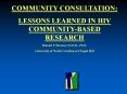 COMMUNITY CONSULTATION: PowerPoint PPT Presentation