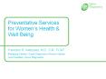 Preventative Services for Women PowerPoint PPT Presentation