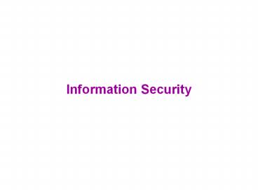 Information Security