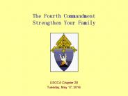 The Fourth Commandment Strengthen Your Family