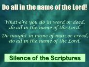 Do all in the name of the Lord!