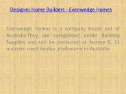 New Home Builders - Evenwedge Homes