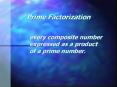 Prime Factorization PowerPoint PPT Presentation