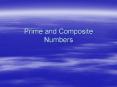 Prime and Composite Numbers PowerPoint PPT Presentation