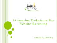10 Amazing Techniques For Website Marketing