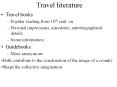 Travel literature PowerPoint PPT Presentation