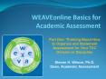 WEAVEonline Basics for Academic Assessment PowerPoint PPT Presentation
