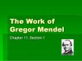 The Work of Gregor Mendel PowerPoint PPT Presentation