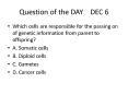 Question of the DAY  DEC 6 PowerPoint PPT Presentation
