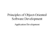 Principles of Object-Oriented Software Development