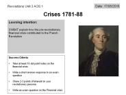 Crises 1781-88