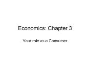 Economics: Chapter 3