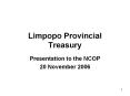 Limpopo Provincial Treasury PowerPoint PPT Presentation